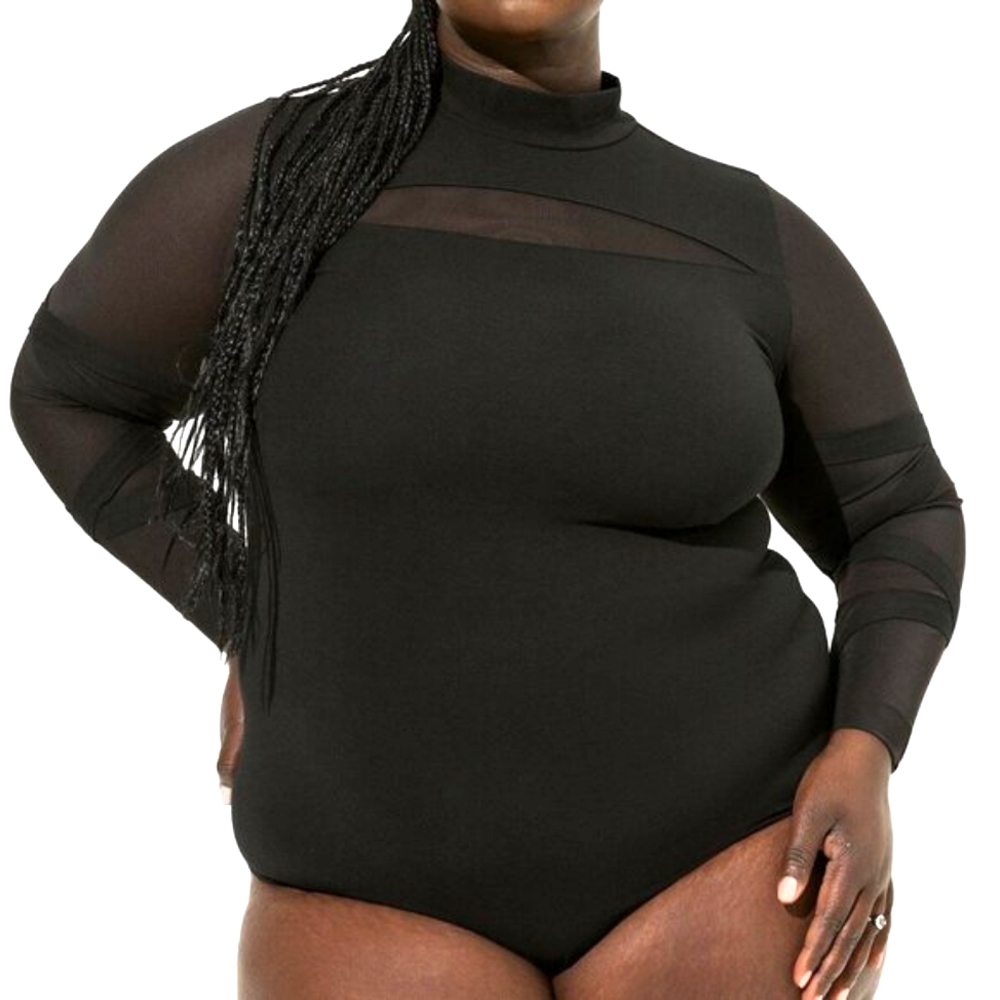 ❤️NWT TORRID BODYSUIT - FOXY MESH LATTICE - CUT OUT FRONT -  PLUS SIZE